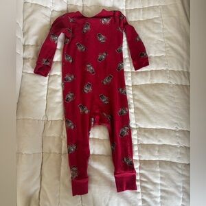 Polo Ralph Lauren Red Bear Print Kids Footie